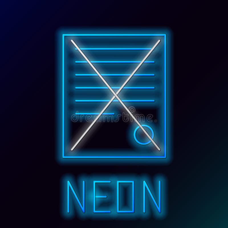 Glowing neon line Delete file document icon isolated on black background. Rejected document icon. Cross on paper stock illustration