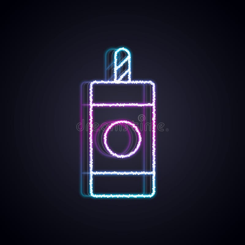 Glowing neon line Firework icon isolated on black background. Concept of fun party. Explosive pyrotechnic symbol royalty free illustration