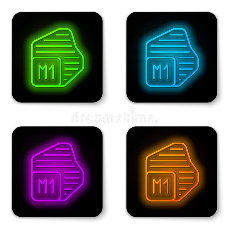Glowing neon line Processor icon isolated on white background. CPU, central processing unit, microchip, microcircuit stock illustration