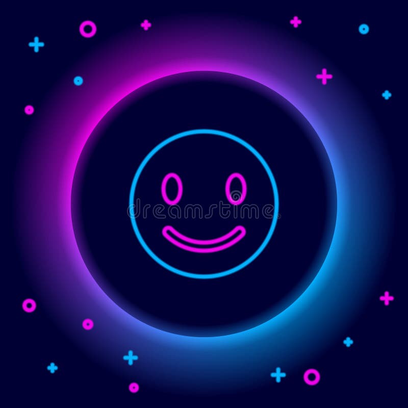 Glowing smiley face stock vector. Illustration of friendly - 6883116