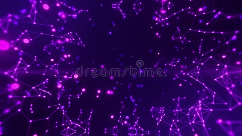 Purple Plexus Abstract Lines & Particles Intro Logo Background vector illustration