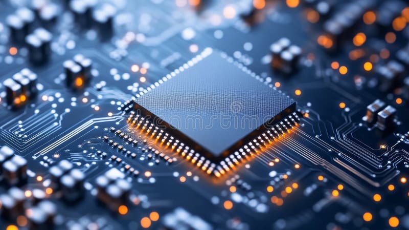 A glowing quantum computer symbolizing AI is set against an abstract background, accompanied by floating encrypted keys. Quantum keys stock images, royalty-free photos and pictures