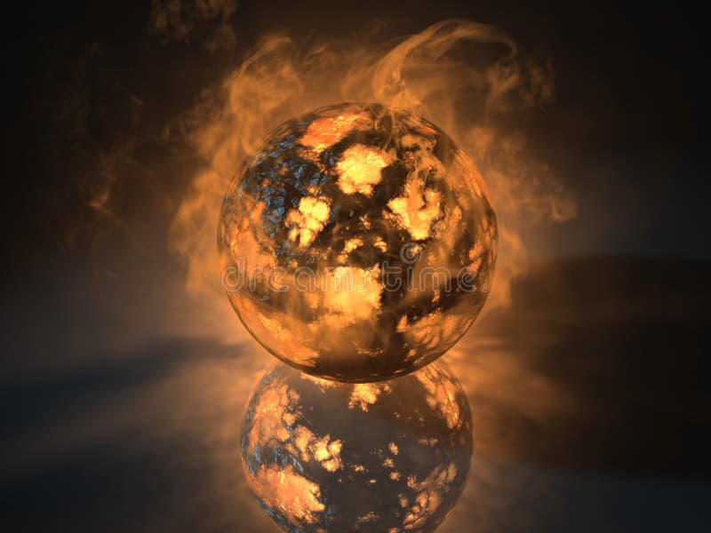 Glowing sphere object filled with energy royalty free illustration