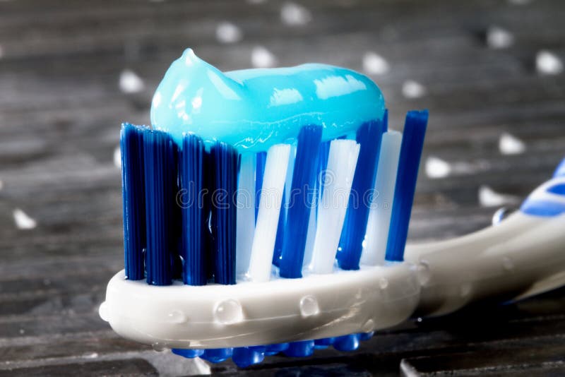 Glowing toothpaste stock image. Image of everyday, brush 38419451