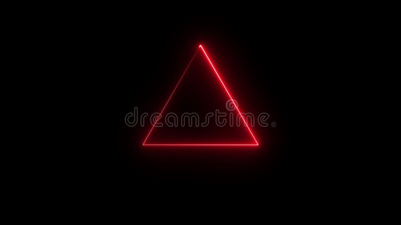 Glowing triangle frame loading animation. stock illustration