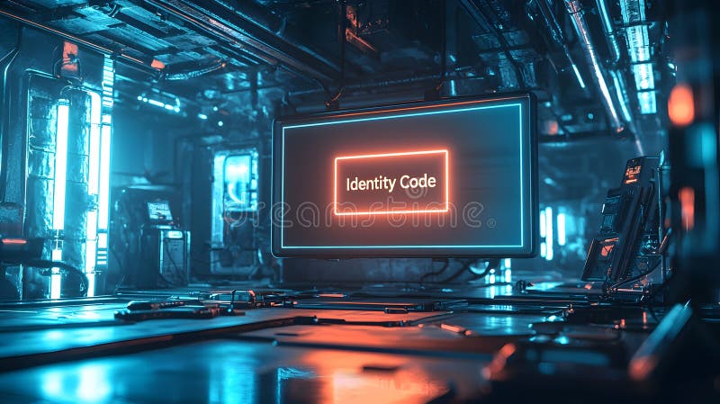 Glowing Verification Box on Modern Screen stock illustration