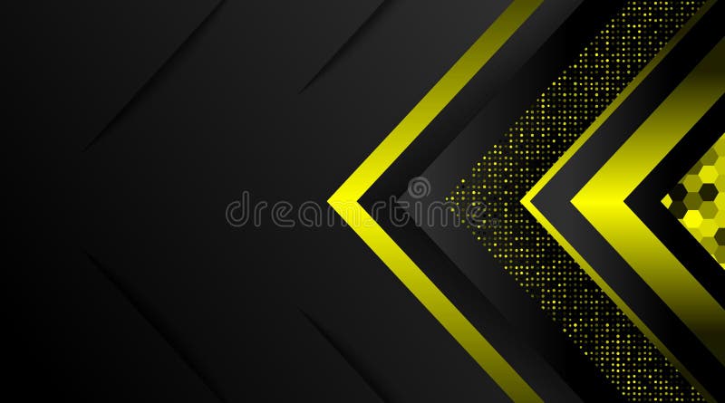 Glowing Yellow on Black Background Corporate Business Design Stock  Illustration - Illustration of light, color: 155797858