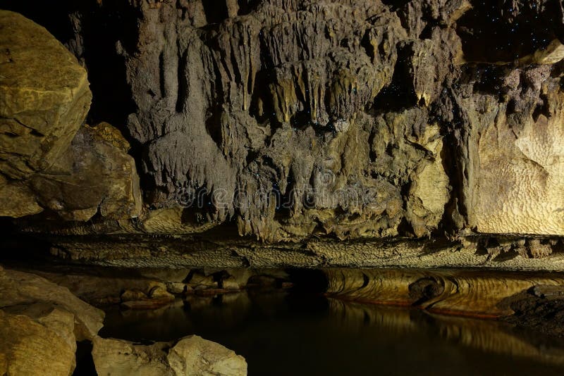 Glowworm cave close to Waitomo, New Zealand