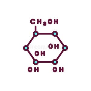 Glucose Formula Line Icon Isolated Vector Element Stock Vector Glucose Formula Line Icon Isolated Vector Element Stock Vector