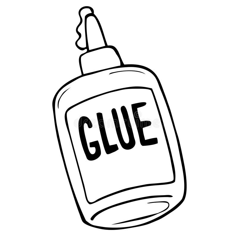 Glue Bottle Adhesive Oozing Sticky Stock Illustration - Illustration of