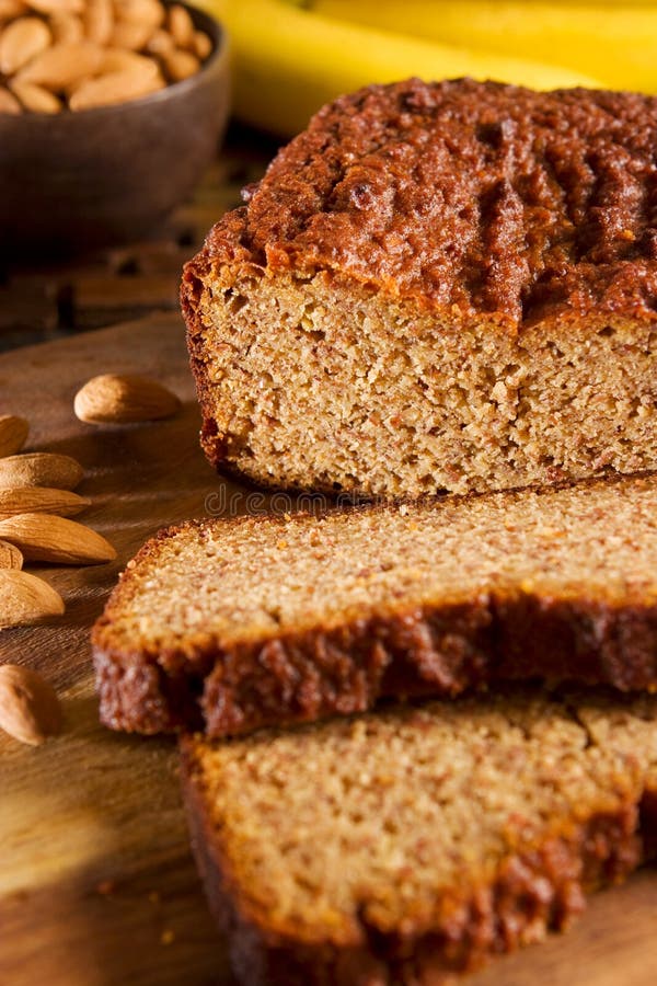 Gluten free banana bread royalty free stock photos