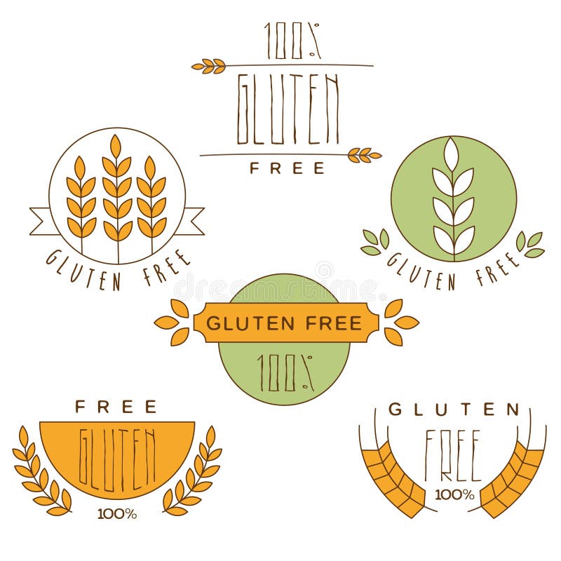 Gluten Free, Natural Product Label stock illustration Gluten Free, Natural Product Label stock illustration
