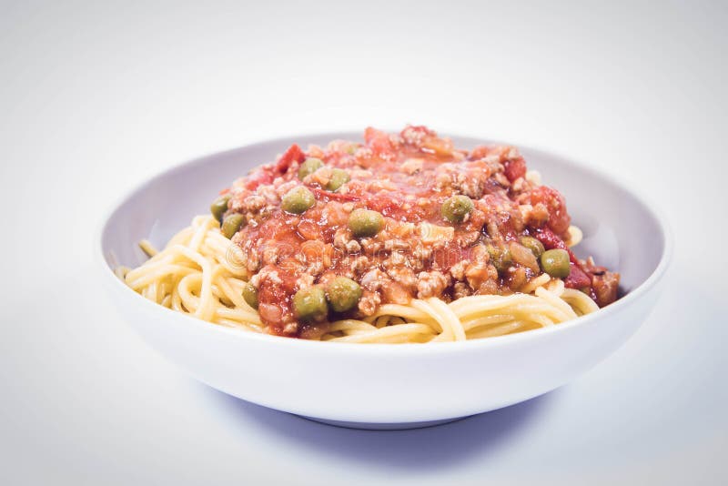 Spaghetti bolognese stock image. Image of corn, bolognese 97277907