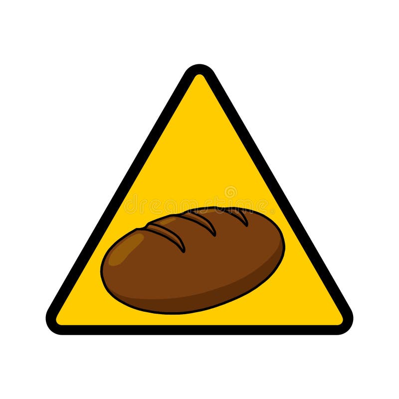 Gluten and Wheat Allergy Warning Sign Stock Illustration Illustration