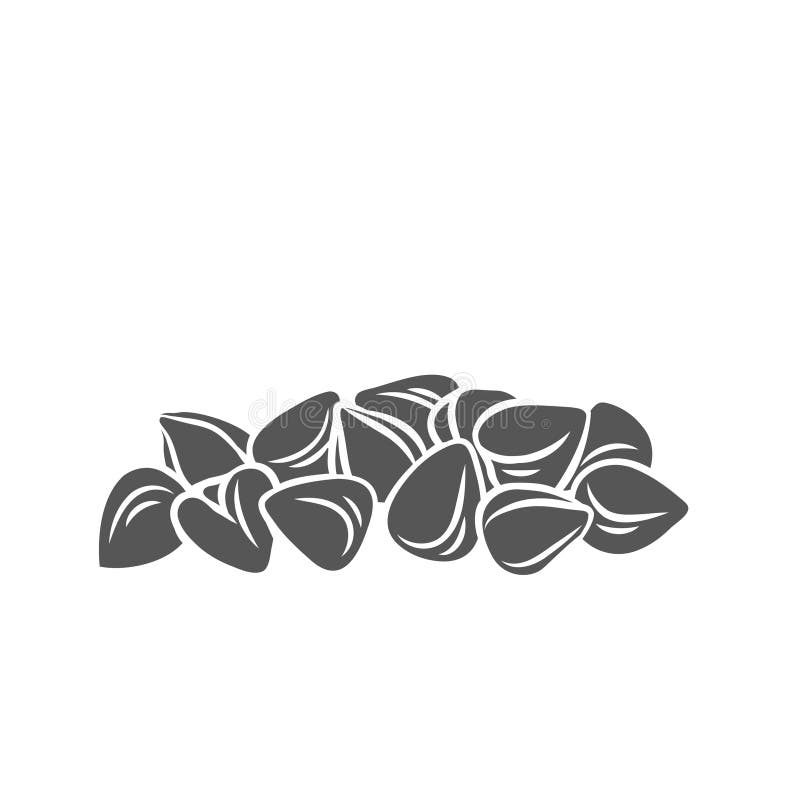 Glyphen-Symbol für Buchweizen stock abbildung