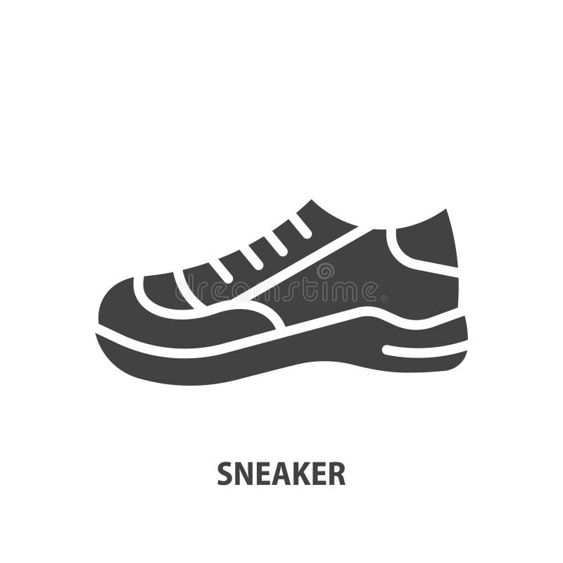 Woman sneaker glyph icon. Vector illustration. Woman sneaker glyph icon. Vector illustration.