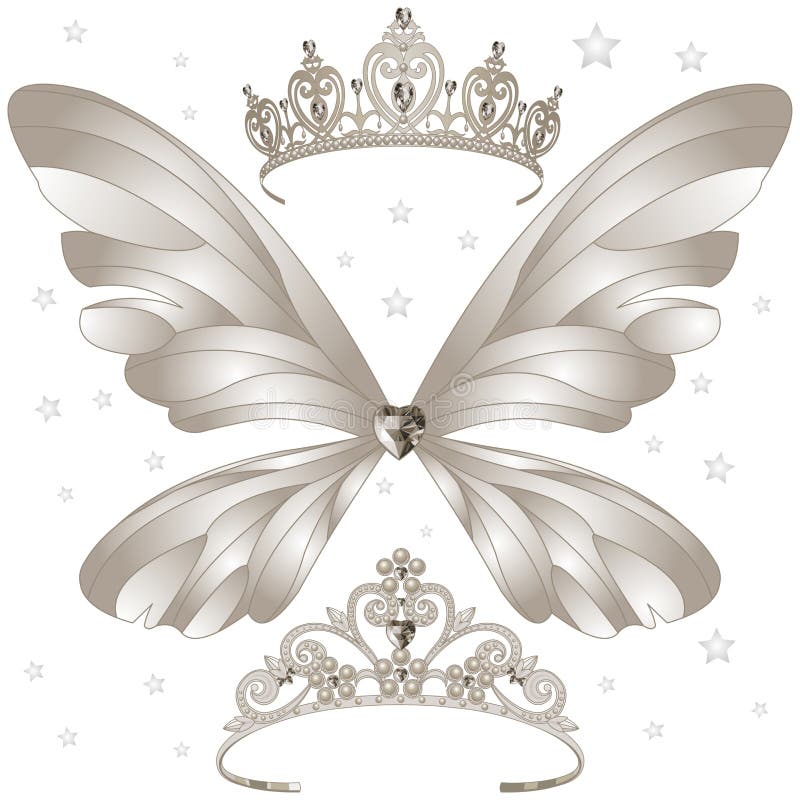 Glänsande tiarauppsättning royaltyfri illustrationer Glänsande tiarauppsättning royaltyfri illustrationer