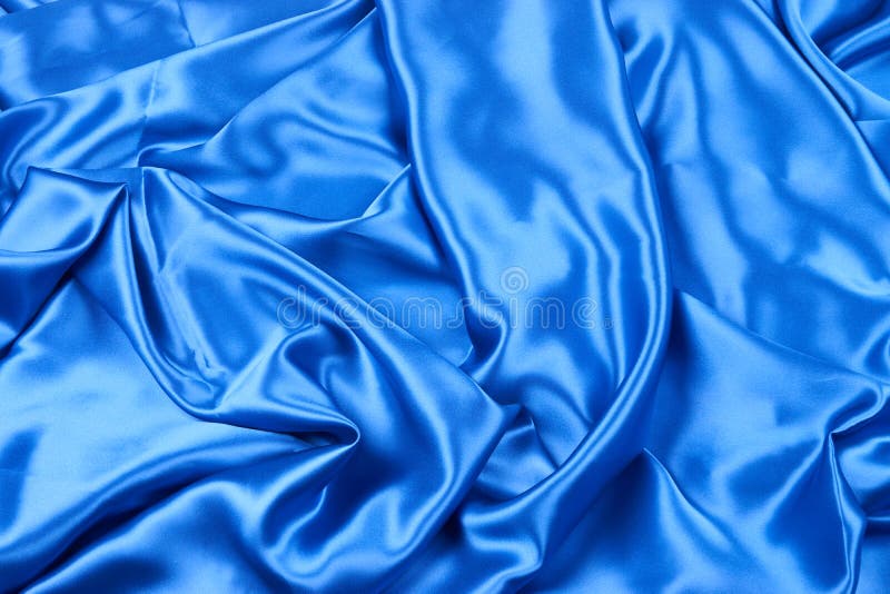Glänzende tiefe blaue Gewebeseide lizenzfreie stockfotografie