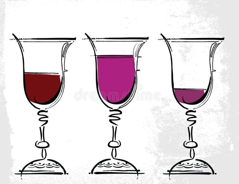 Download Gläser der Weinabbildung vektor abbildung. Illustration von klumpen - 26350305