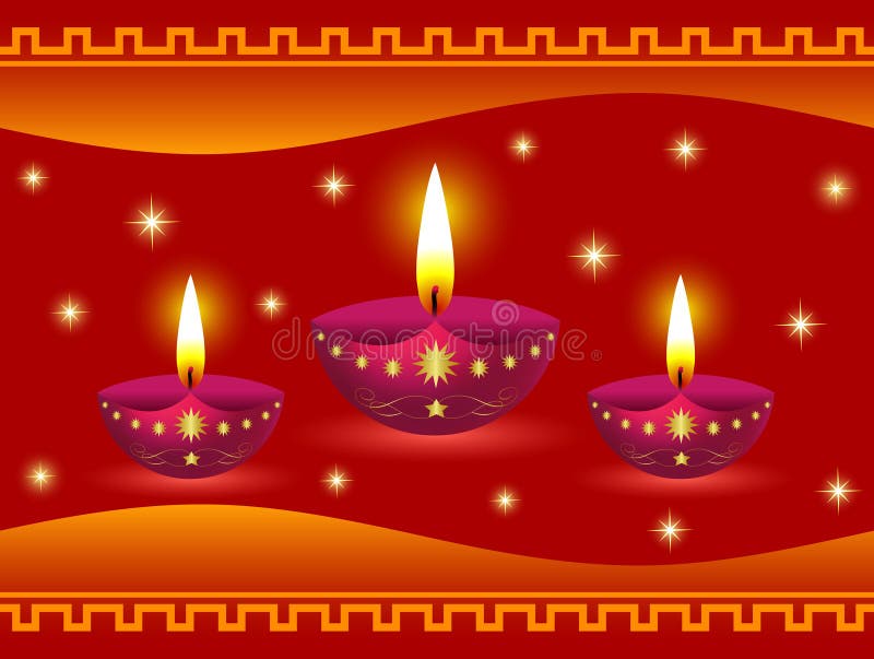 Glödande lampor för diwali