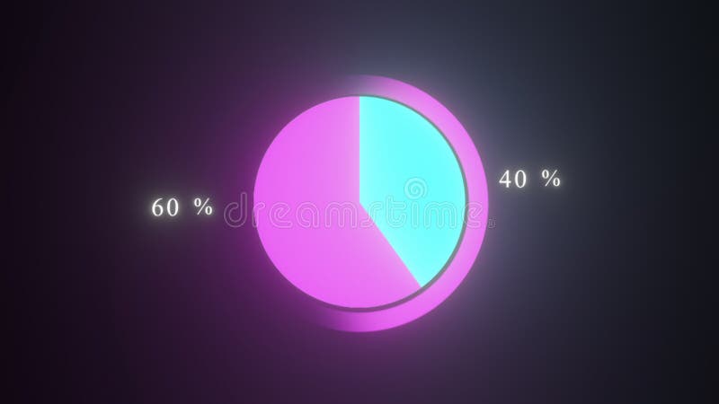 Glödecirkeldiagram. datorgenererad 3d-rendering