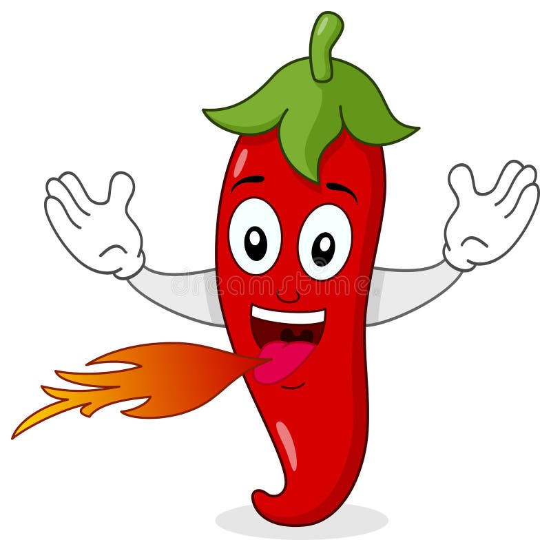 Glödheta Chili Pepper Character royaltyfri illustrationer Glödheta Chili Pepper Character royaltyfri illustrationer