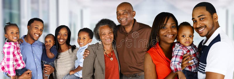 Glückliche Afroamerikanerfamilie
