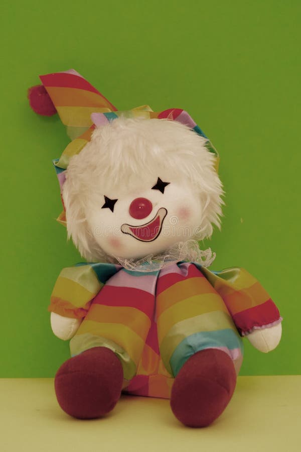 Glückliche gegenübergestellte Regenbogen Clownl-Puppe