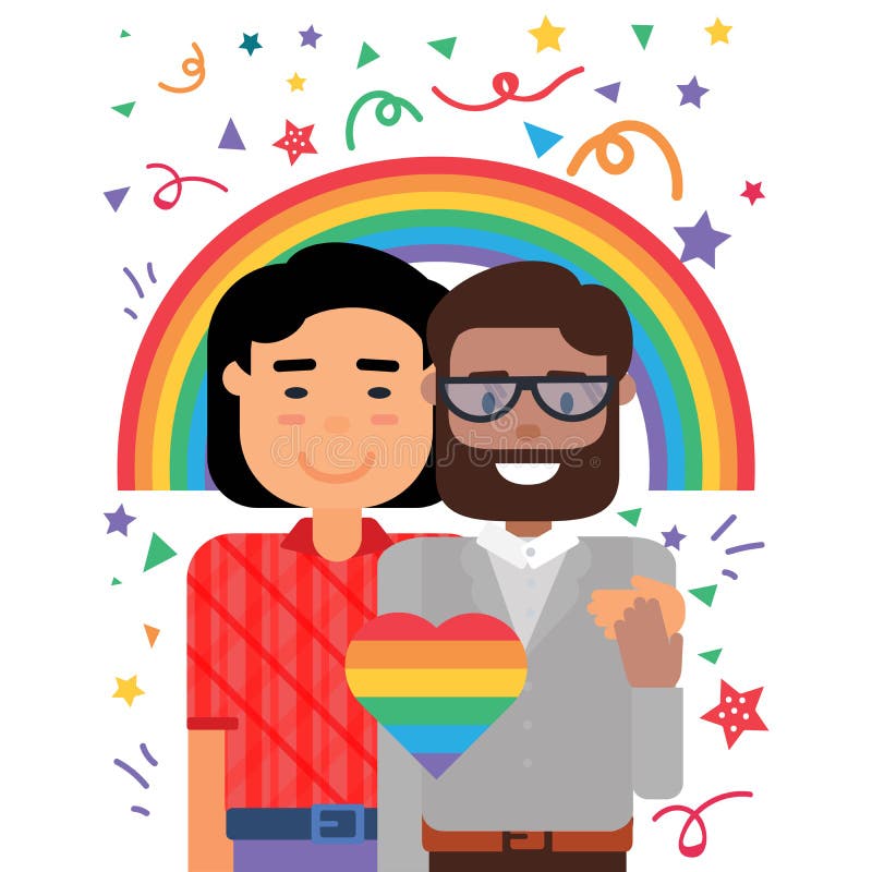 Glückliche Homosexuelle Paare, Die Lgbt Homosexuelle Liebe Umfassen