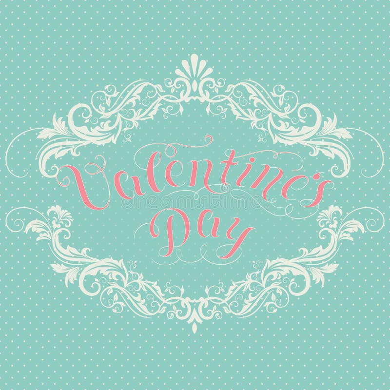 Glückliche Valentinsgruß ` s Tagesvektorkarte Mit eleganten Florenelementen und Text Elegante und zarte Geschenk- oder Einladungs lizenzfreie abbildung Glückliche Valentinsgruß ` s Tagesvektorkarte Mit eleganten Florenelementen und Text Elegante und zarte Geschenk- oder Einladungs lizenzfreie abbildung