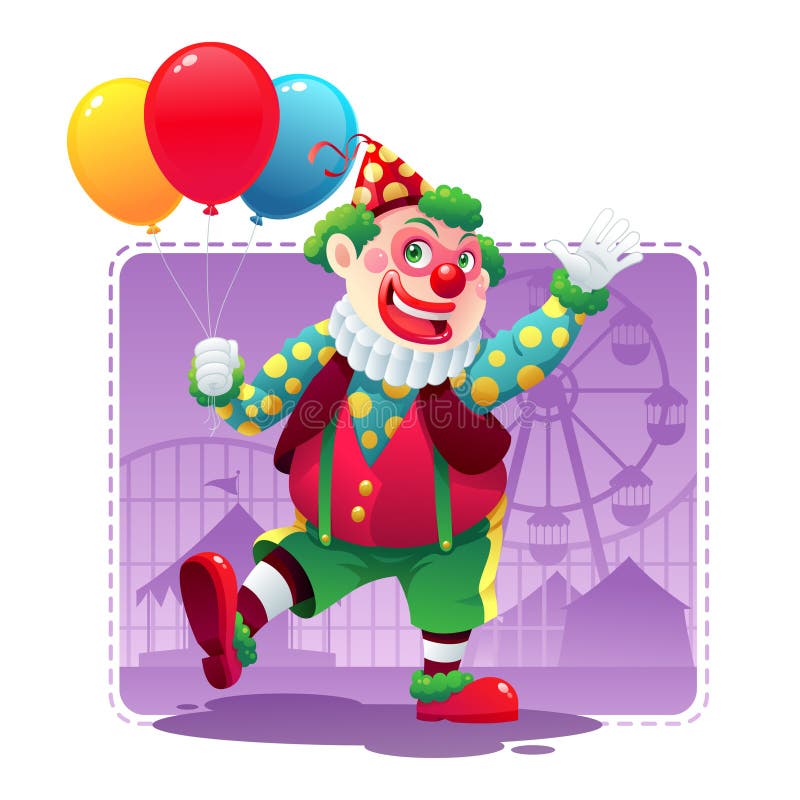 Glücklicher Clown vektor abbildung Glücklicher Clown vektor abbildung
