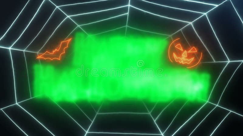 Glücklicher das Netz-Hintergrund der Halloween-Schleifen-Animations-Spinne