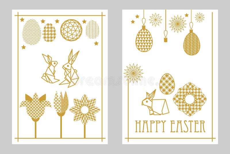 Glücklicher Ostern-Kartensatz mit Kaninchen, blühenden Tulpen, Wildflowers und aufwändigen Eiern vektor abbildung Glücklicher Ostern-Kartensatz mit Kaninchen, blühenden Tulpen, Wildflowers und aufwändigen Eiern vektor abbildung