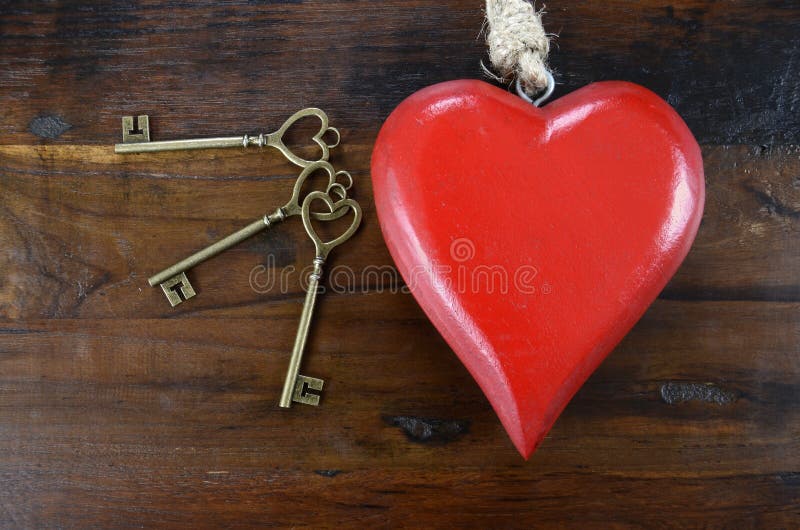 Glücklicher Valentinsgruß-Tagesschlüssel zu meinem Herzkonzept stockfoto