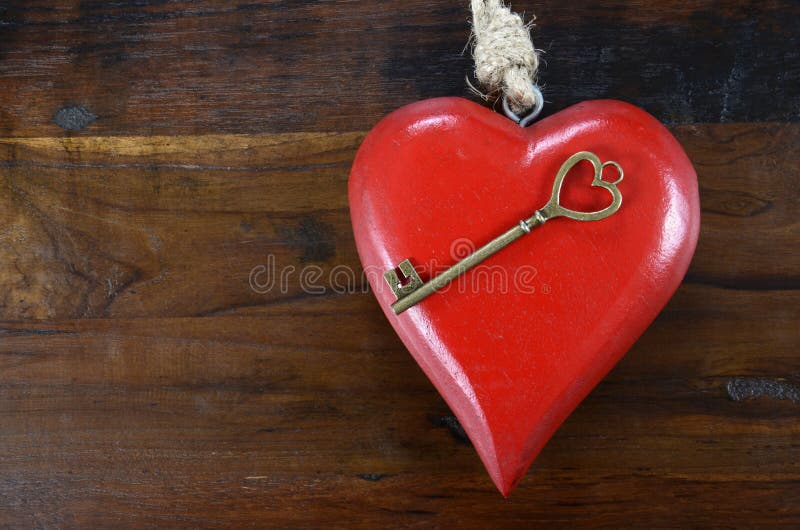 Glücklicher Valentinsgruß-Tagesschlüssel zu meinem Herzkonzept lizenzfreie stockfotografie