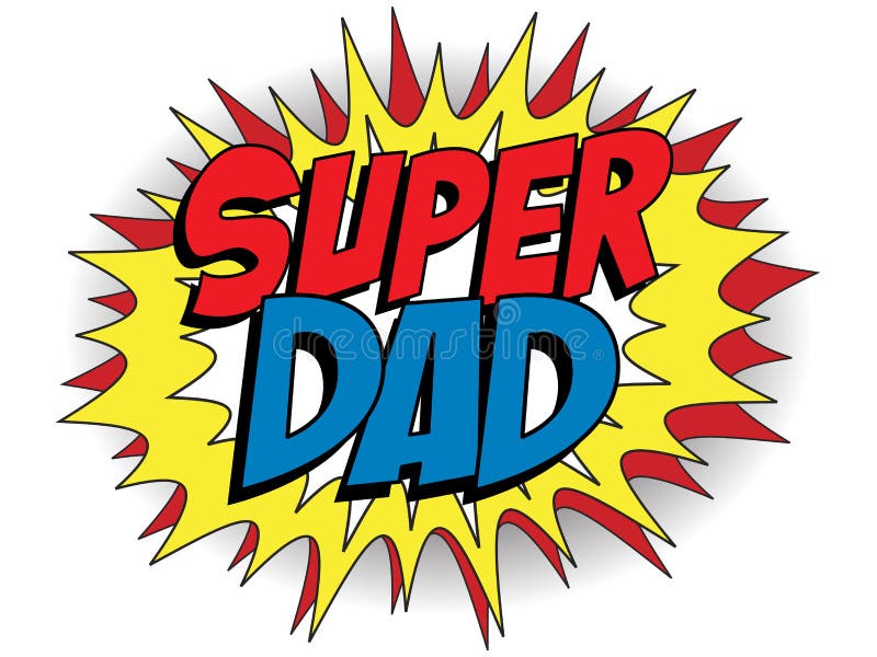 Glücklicher Vater-Day Super Hero-Vati