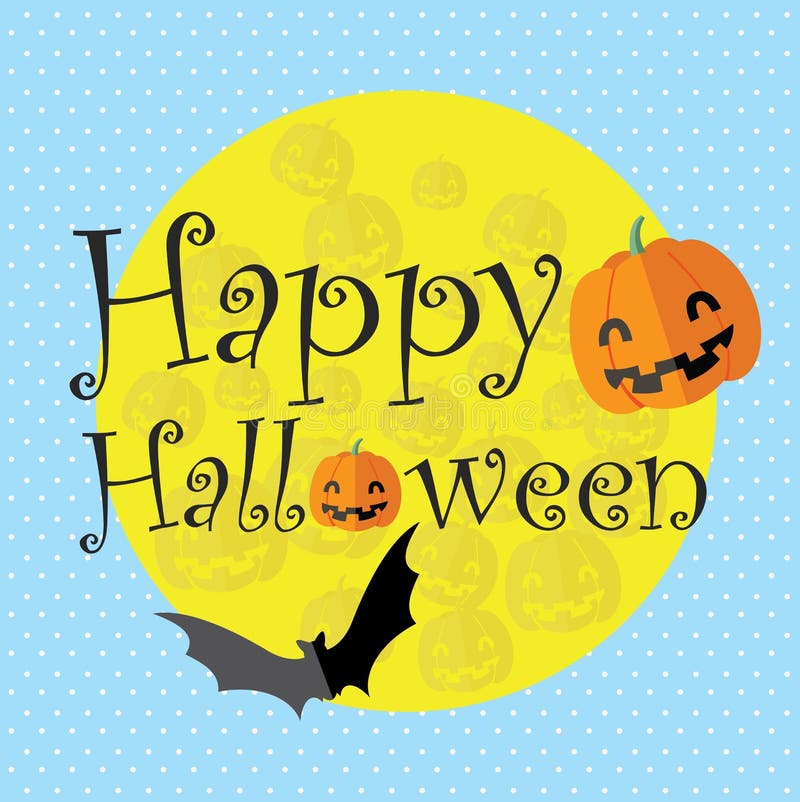 Glückliches Format Halloweens eps10 stock abbildung Glückliches Format Halloweens eps10 stock abbildung