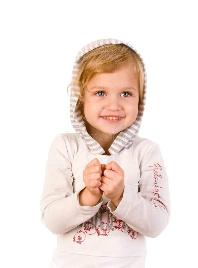 Glückliches kleines Mädchen des smiley lizenzfreie stockfotografie Glückliches kleines Mädchen des smiley lizenzfreie stockfotografie