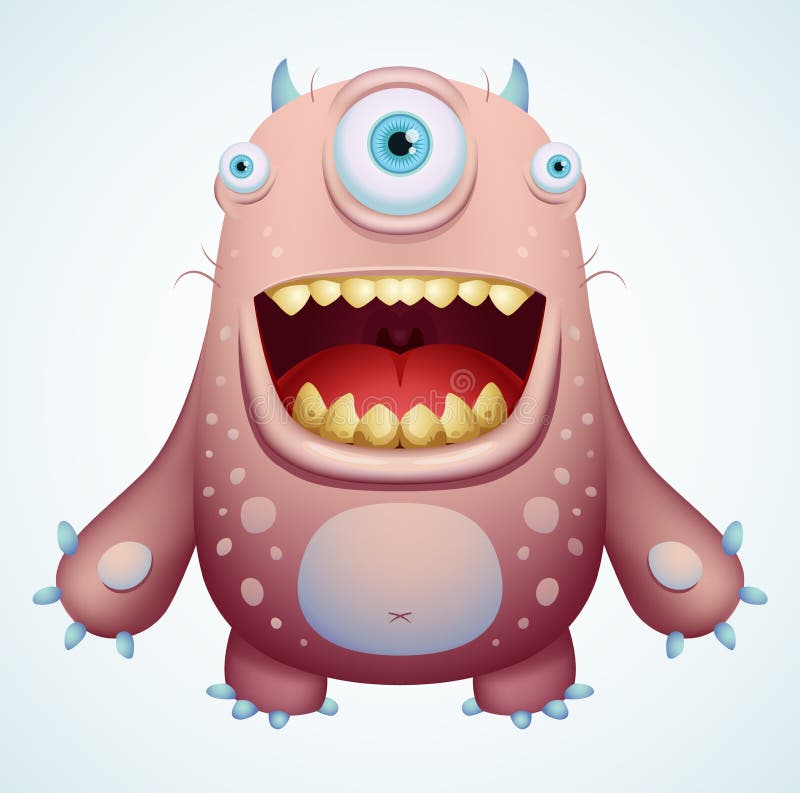 Glückliches Monster stock abbildung Glückliches Monster stock abbildung