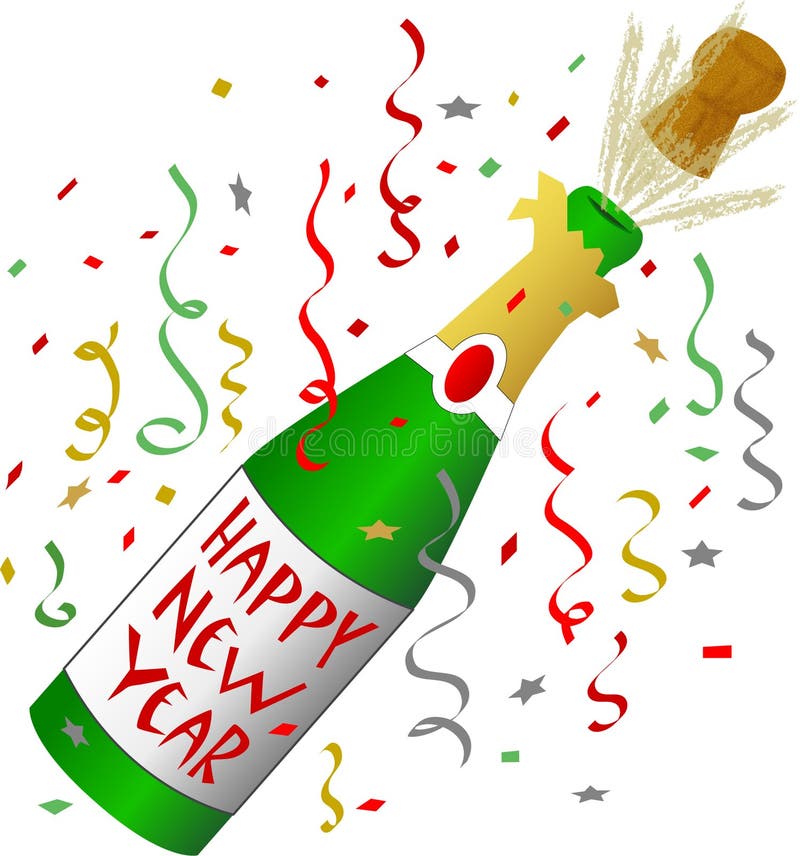 Glückliches neues Jahr Champagne