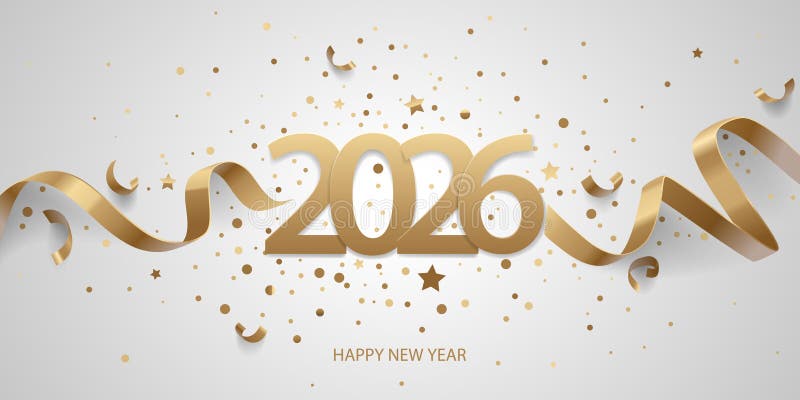 Glückliches neues Jahr 2026 lizenzfreie abbildung