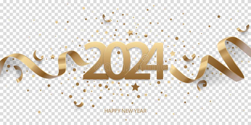 Glückliches neues Jahr 2024 lizenzfreie abbildung