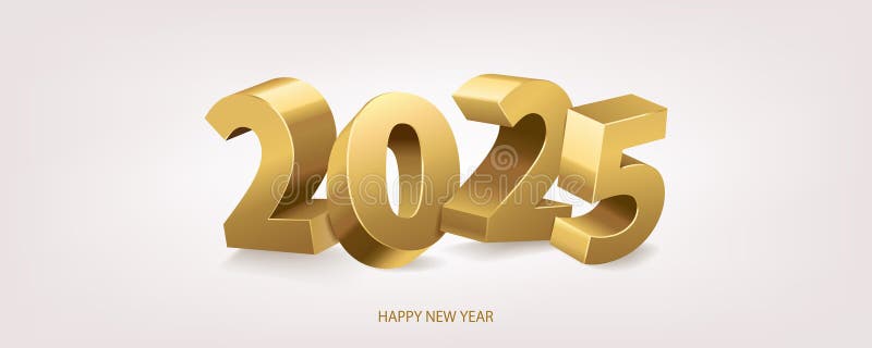 Glückliches neues Jahr 2025 lizenzfreie abbildung