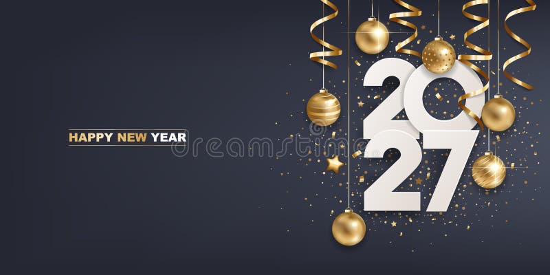 Glückliches neues Jahr 2027 vektor abbildung
