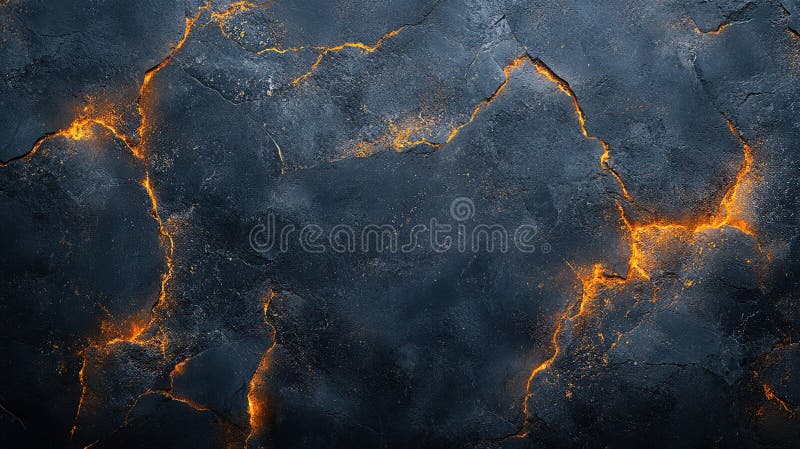 Glühende Lava Cracks dunkle Rock Textur Hintergrund lizenzfreie abbildung