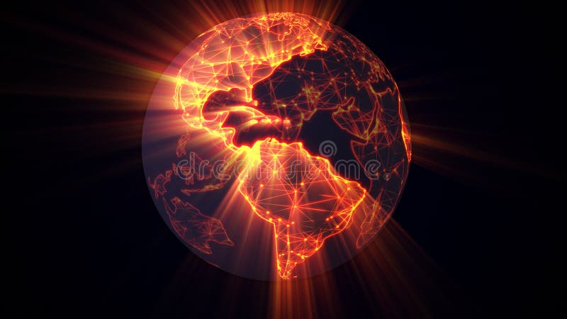 Glühendes Erdworld- wide webkonzept stock abbildung Glühendes Erdworld- wide webkonzept stock abbildung