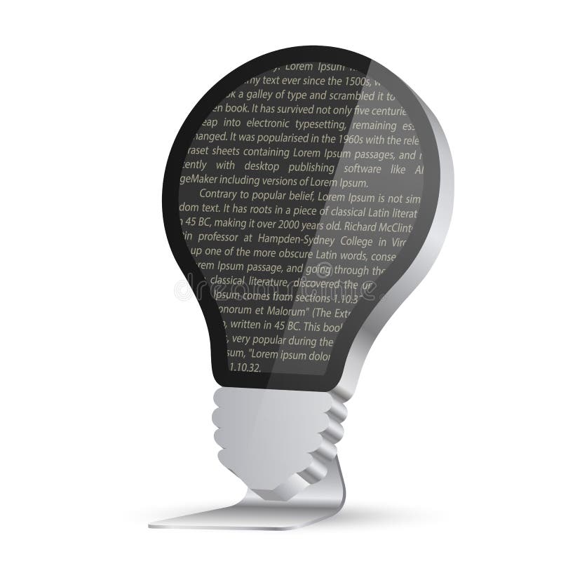 Glühlampe in Form eines Monitors stock abbildung Glühlampe in Form eines Monitors stock abbildung