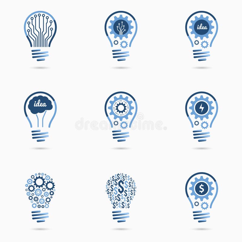 Light bulb idea icon set. Light bulb sign, light bulb symbol. Business idea concept. Light bulb idea icon set. Light bulb sign, light bulb symbol. Business idea concept.
