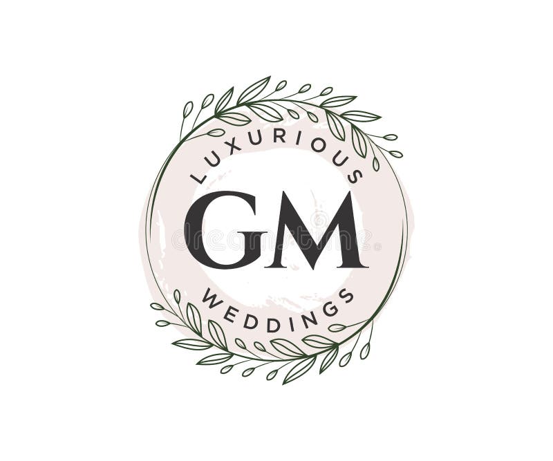 GM Initial Wedding Monogram Logo Stock Vector - Illustration of beautiful,  invitation: 221524429