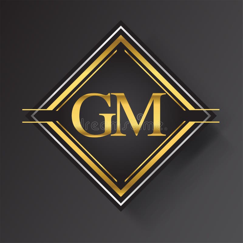 Gm logo letter design icon letters Royalty Free Vector Image